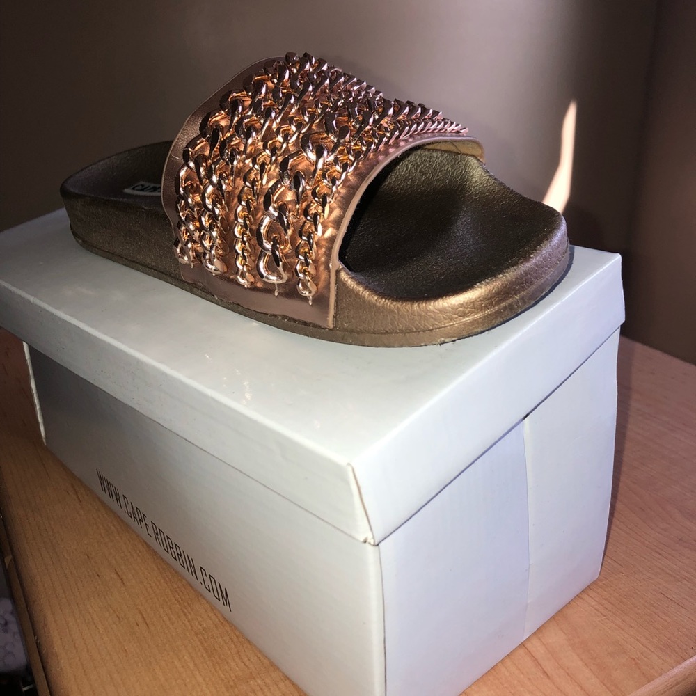 Rose Gold Flip Flops
